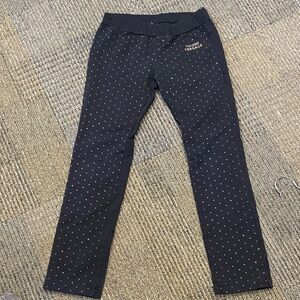 Versace Kids Black Leggings with Gold Dots